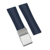 22mm, 24mm Navy Blue FKM Rubber CTS Watch Strap For Breitling