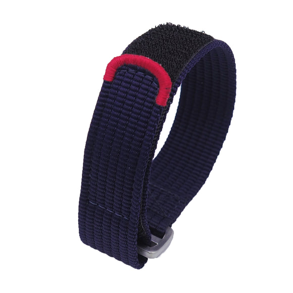 22mm Military Style Navy Blue Nylon Watch Strap For Tudor, Velcro Style