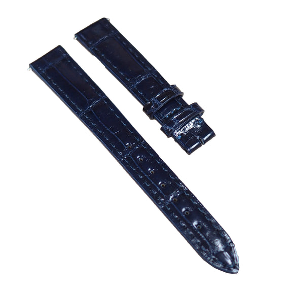 18mm, 19mm, 20mm, 21mm, 22mm Deep Blue Alligator Leather Watch Strap
