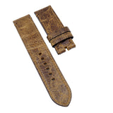 23mm Dijon Yellow Calf Leather Watch Strap For Tudor Black Bay Bronze