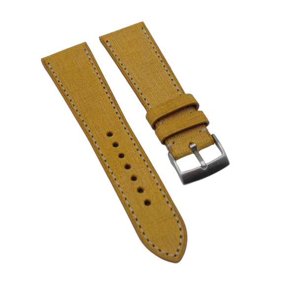 20mm, 22mm Whiskey Yellow Babele Leather Watch Strap