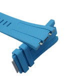 28mm Nylon Grain Sky Blue FKM Rubber Watch Strap For Audemars Piguet Royal Oak Offshore 15720