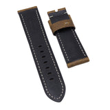 24mm Clay Orange Italy Calf Leather Watch Strap For Panerai, Two Length Size