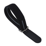 20mm, 22mm Military Style Multi Color in Single Line Nylon Watch Strap For Tudor, Black & Gray, Velcro Style