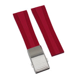 22mm, 24mm Red FKM Rubber CTS Watch Strap For Breitling