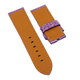 22mm, 24mm, 26mm Lollipop Violet Alligator Leather Watch Strap For Panerai
