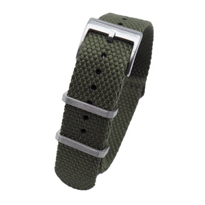 20mm, 22mm Nato Style Army Green Soft Cotton Watch Strap