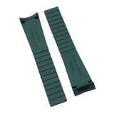 20mm Curved End Blackish Green FKM Rubber CTS Watch Strap For Tudor Black Bay 58