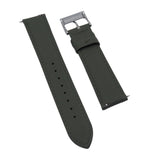 20mm, 22mm Army Green Sailcloth Watch Strap, Quick Release Spring Bars