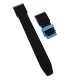 22mm Pilot Style Sky Blue Nylon Watch Strap For IWC, Rivet Lug, Semi Square Tail