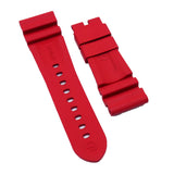 24mm, 26mm Red FKM Rubber Dive Watch Strap For Panerai