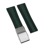 22mm, 24mm Blackish Green FKM Rubber CTS Watch Strap For Breitling