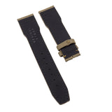 20mm, 21mm Pilot Style Peanut Brown Nylon Watch Strap For IWC, Semi Square Tail