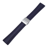 22mm Navy Blue Rubber CTS Watch Strap For Breitling