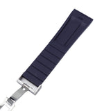 22mm Navy Blue Rubber CTS Watch Strap For Breitling