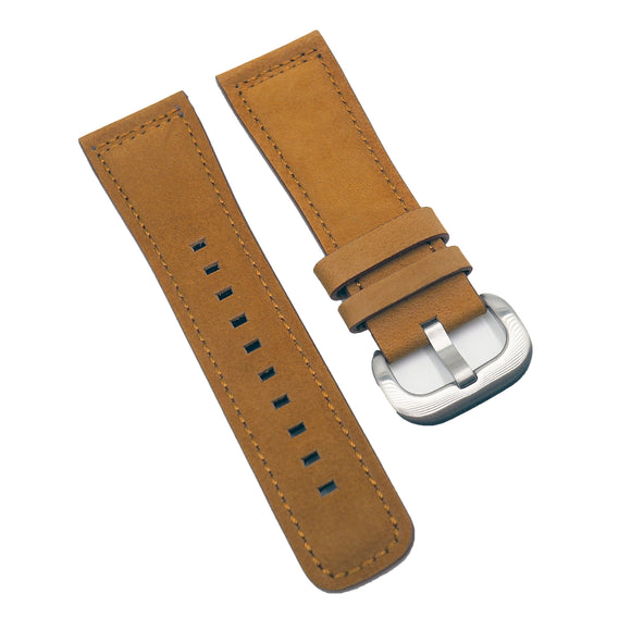 28mm Cinnamon Brown Matte Calf Leather Watch Strap For SevenFriday