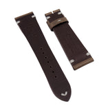 20mm, 22mm Vintage Style Natural Brown Chromexcel Horween Leather Watch Strap