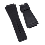 24mm Black Calf Leather Watch Strap For Bell & Ross