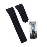 20mm, 21mm, 22mm Nylon Grain Black FKM Rubber CTS Watch Strap For Rolex