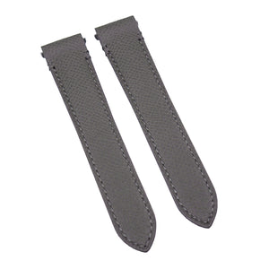 18mm, 21mm Intense Gray Litchi Grain Calf Leather Watch Strap For Cartier Santos Model, Quick Release