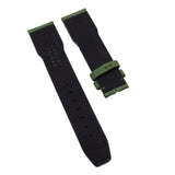 20mm, 21mm Pilot Style Emerald Green Nylon Watch Strap For IWC, Semi Square Tail