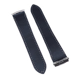 18mm, 21mm Intense Gray Litchi Grain Calf Leather Watch Strap For Cartier Santos Model, Quick Release