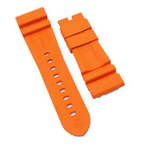 24mm, 26mm Orange FKM Rubber Dive Watch Strap For Panerai