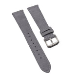 19mm, 20mm, 22mm Gray Suede Leather Slim Watch Strap, Quick Release Spring Bars