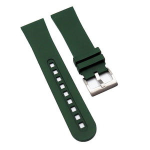 23mm Army Green FKM Rubber Watch Strap For Blancpain Fifty Fathoms