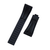 20mm, 21mm, 22mm Nylon Grain Black FKM Rubber CTS Watch Strap For Rolex