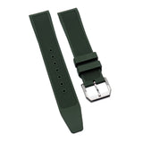 20mm Curved End Army Green FKM Rubber Watch Strap For IWC Portugieser