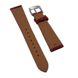 19mm, 20mm, 22mm Red Suede Leather Slim Watch Strap, Quick Release Spring Bars