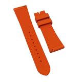 22mm Straight End Mini Pattern Orange FKM Rubber Watch Strap For Tudor, Quick Release Spring Bars