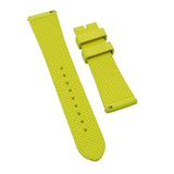 22mm Straight End Mini Pattern Lemon Yellow FKM Rubber Watch Strap For Tudor, Quick Release Spring Bars