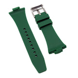 12mm Fine Square Pattern Green Rubber Watch Strap For Tissot PRX