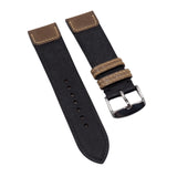 22mm Black Pueblo Leather Watch Strap For Jaeger-LeCoultre Reverso