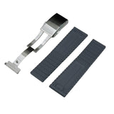 22mm, 24mm Mesh Style Gray FKM Rubber CTS Watch Strap For Breitling