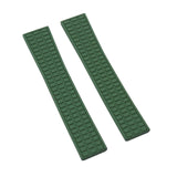 19mm Straight End Olive Green FKM Rubber Watch Strap For Patek Philippe Aquanaut 5064 etc.