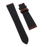 20mm, 22mm Maroon Red Suede Leather Slim Watch Strap