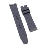 20mm Curved End Gray FKM Rubber Watch Strap For IWC Portugieser