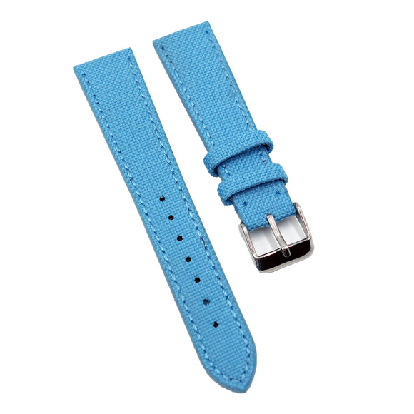 20mm Sky Blue Nylon Watch Strap, Non-Padded