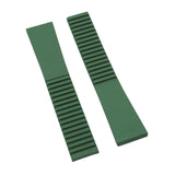 19mm Straight End Olive Green FKM Rubber Watch Strap For Patek Philippe Aquanaut 5064 etc.