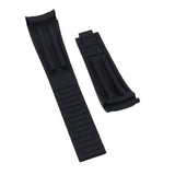 20mm Curved End Black Rubber CTS Watch Strap For Rolex, Omega and MoonSwatch