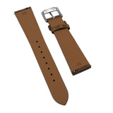 19mm, 20mm, 22mm Brown Suede Leather Slim Watch Strap, Quick Release Spring Bars