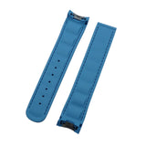 20mm Curved End Dodger Blue FKM Rubber Watch Strap For Omega Seamaster Aqua Terra 150m, 41mm