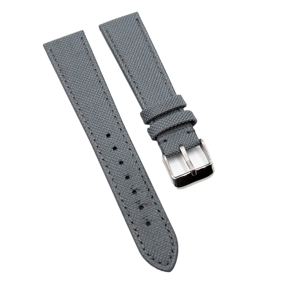 18mm, 20mm Grey Nylon Watch Strap, Non-Padded