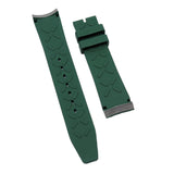 20mm Curved End Castleton Green FKM Rubber Watch Strap For IWC Portugieser