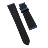 18mm, 19mm, 20mm, 22mm Admiral Blue Suede Leather Slim Watch Strap