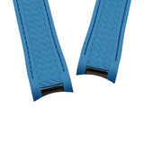 20mm Curved End Dodger Blue FKM Rubber Watch Strap For Omega Seamaster Aqua Terra 150m, 41mm