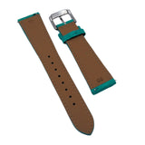 19mm, 20mm, 22mm Tiffany Blue Suede Leather Slim Watch Strap, Quick Release Spring Bars